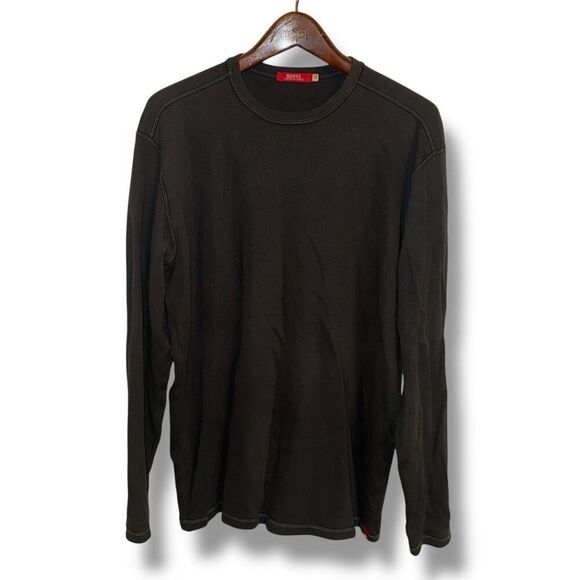 Agave Lux LA PAZ Charcoal Gray Made in USA Cotton Crewneck Sweatshirt Sz L - Picture 1 of 8